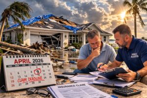 Hurricane damage insurance claim
