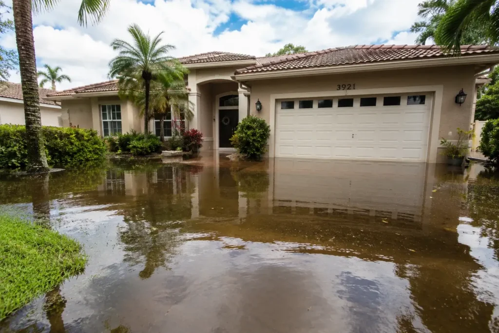Flood waters around Coral Springs home