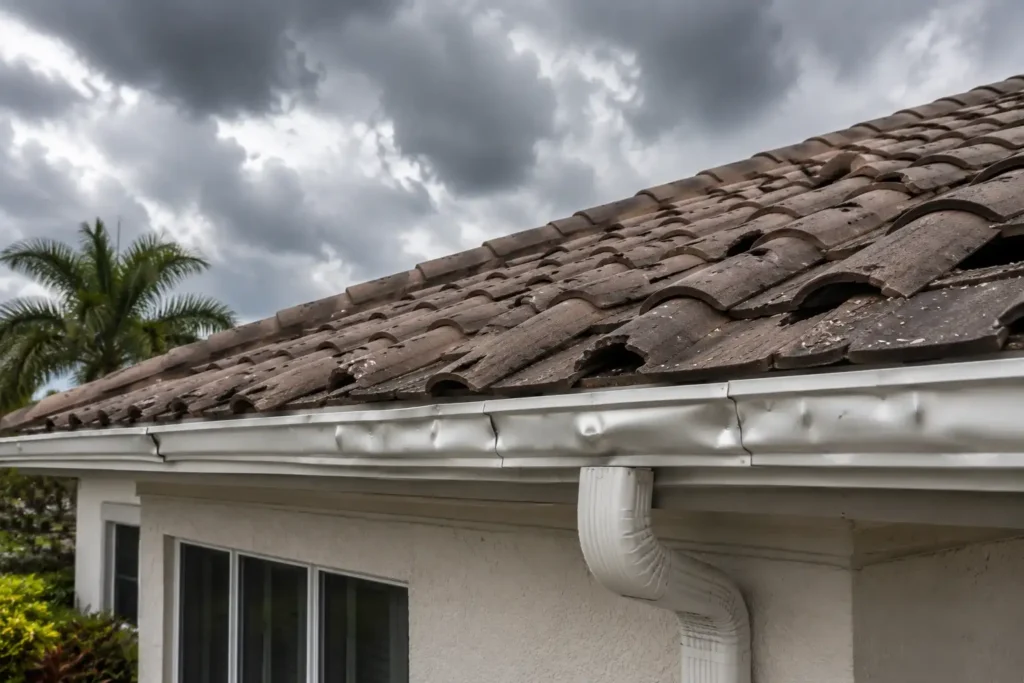 Hail damage on Coral Springs roof